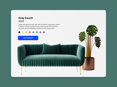 Daily UI #033 - Customize Product 033 couch customize product daily daily ui daily ui 033 design product sale site ui ux