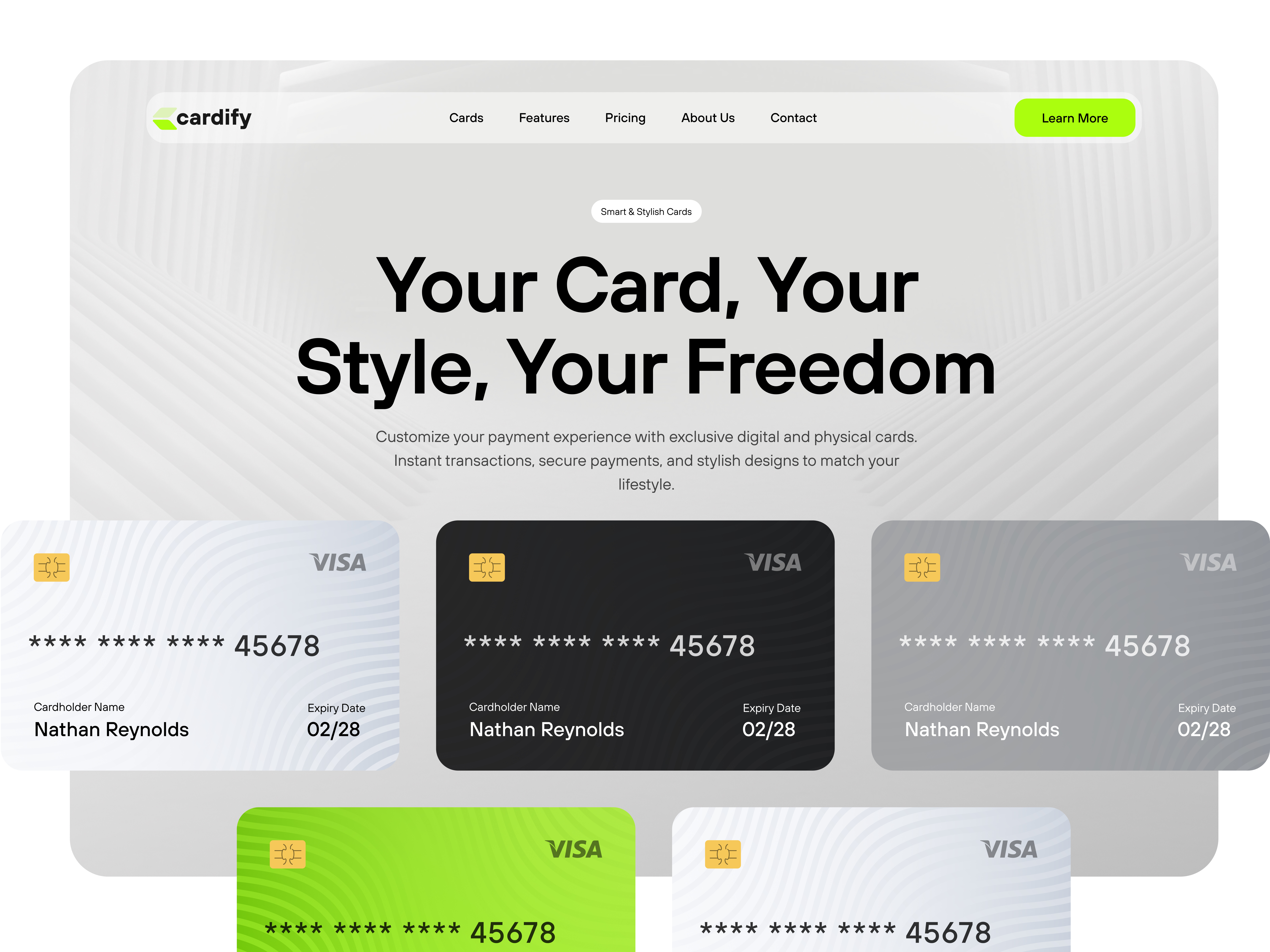 Smart & Stylish Card UI – Cardify Landing Page Concept by Aurélien Salomon  UX ➔ for Orizon: UI/UX Design Agency on Dribbble