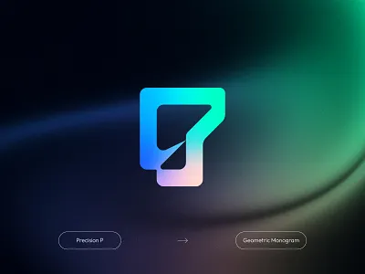 Precision P | Gradient & UI Concept brand design brand identity branding digital age lettermark logo minimal modern logo momentum p icon p logo p mark stability typography