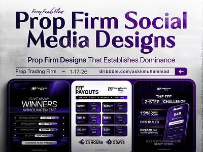 Social Media Posts for Prop Firm - Proprietary Trading Firm banner photoshop firm graphic design instagram post post design poster design posts prop prop firm prop firm design prop firm post prop firm poster proprietary firm proprietary trading firm social media post