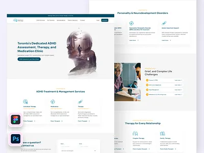 Therapy Web Design Concept | UI UX Design landing page therapy therapy landing page therapy web design ui ux design web design