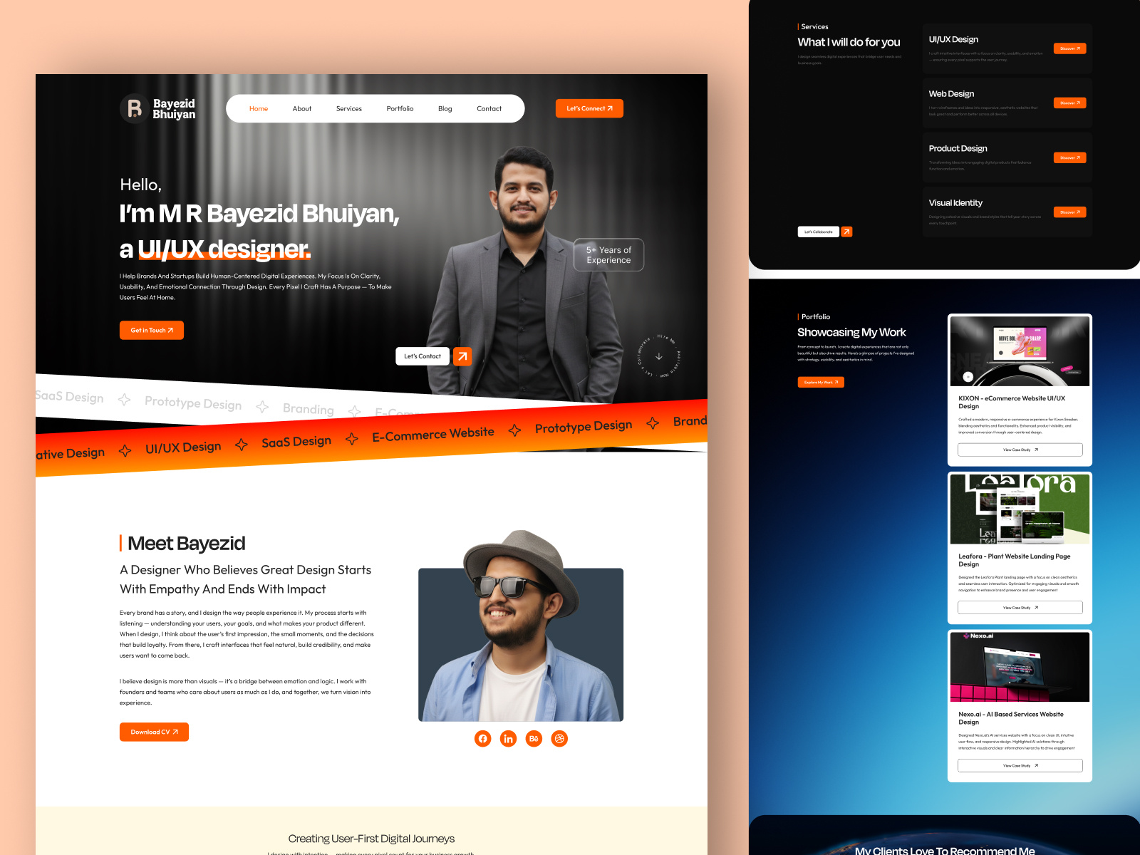 Personal Portfolio Website | UI/UX Design branding clean design creative designer figma figma design landing page minimal design personal portfolio portfolio portfolio website product design ui uiux design ux web design website webui
