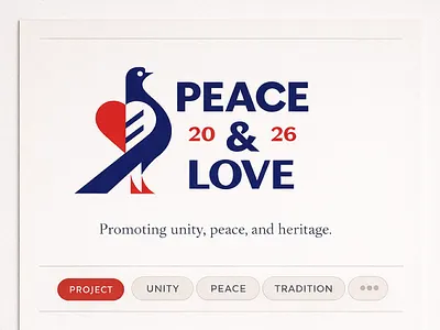 peace and love bird bird logo heart heritage logo love negative space peace pigeon pigeon logo tradition unity