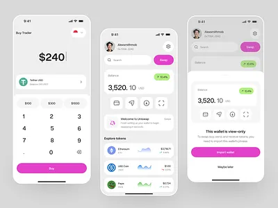 Crypto Trading App Design crypto app crypto trading crypto trading app finance app fintech ui mobile app design modern ui trading app