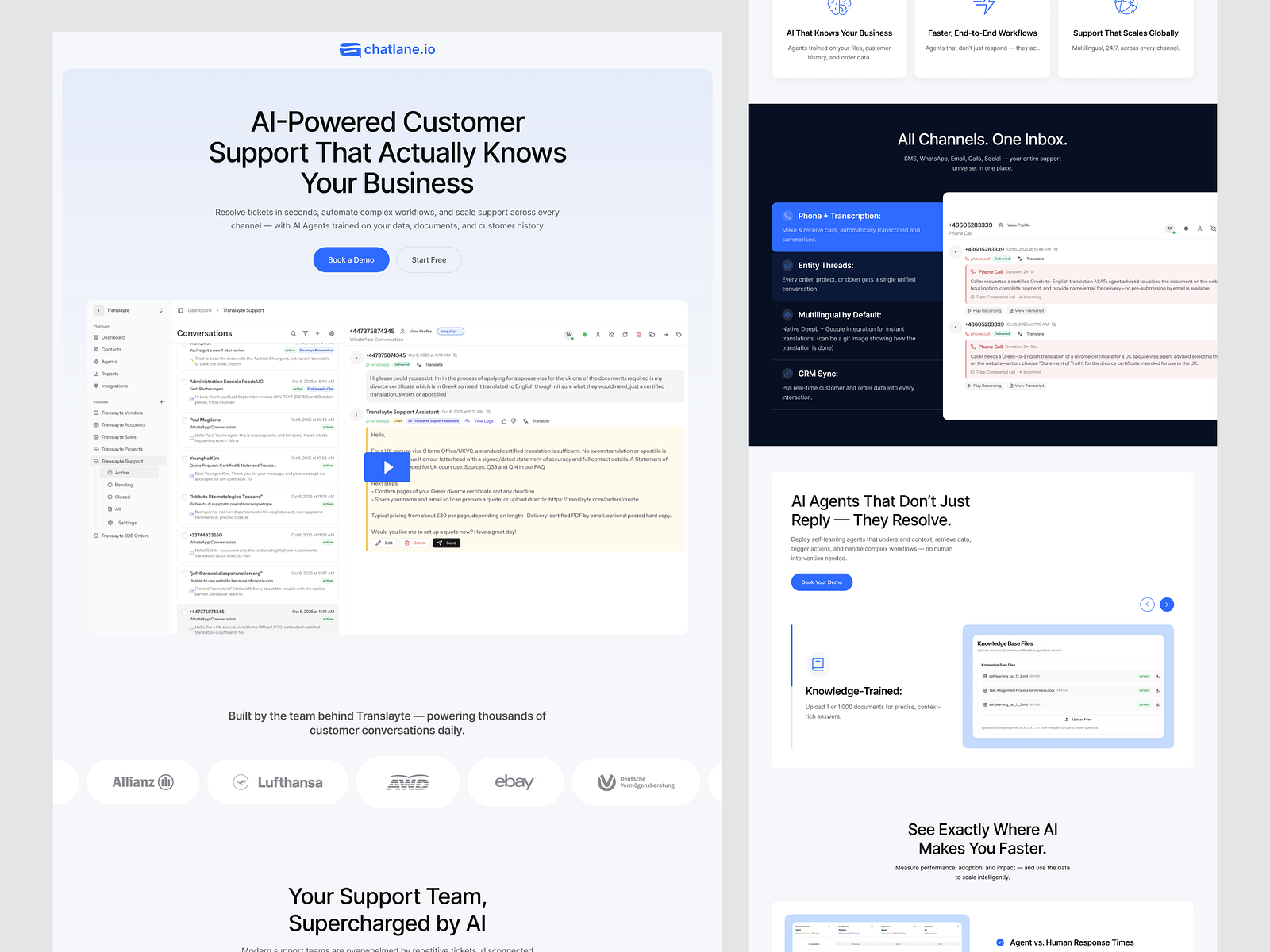 AI-Powered Customer Support Website by Ibrahim Khalil on Dribbble