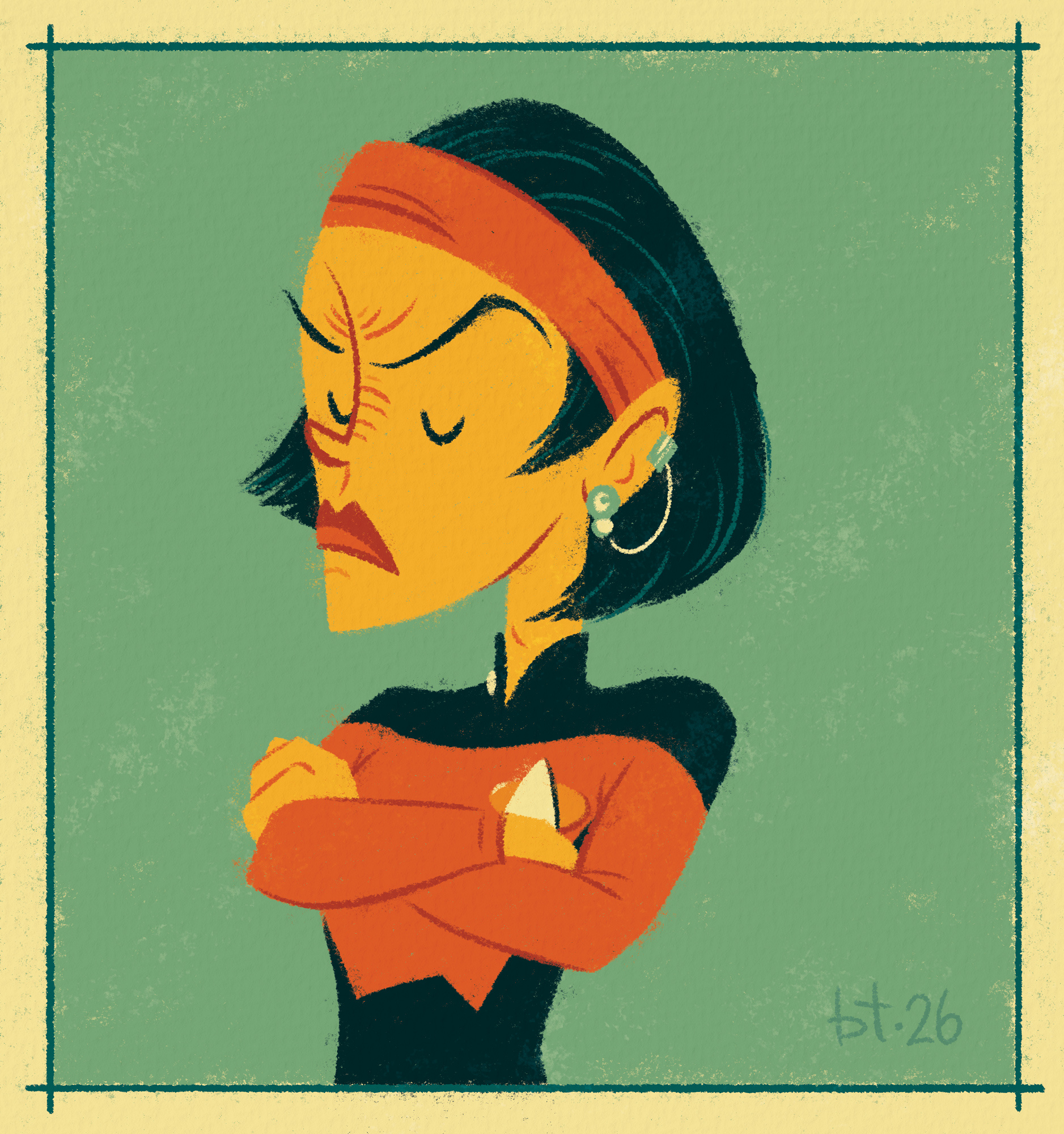 The Defiant bajor bajoran character design digital illustration ensign ro ensign ro laren enterprise illustration maquis michelle forbes mid century retro ro ro laren star trek star trek the next generation star trek tng starfleet vintage