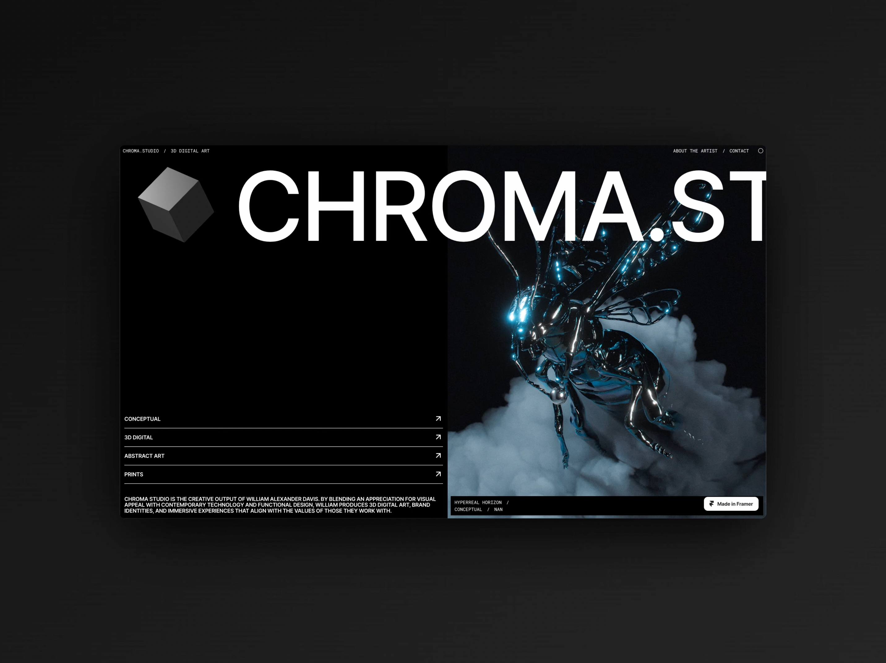 CHROMA x Framer Template animation dark mode design framer interactions light mode minimal ui ux web web design website