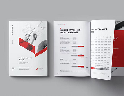 Red Annual Report | Word | InDesign annual business clean corporate download google slides keynote pitch pitch deck powerpoint powerpoint template pptx presentation presentation template project report slidemaster slides template web