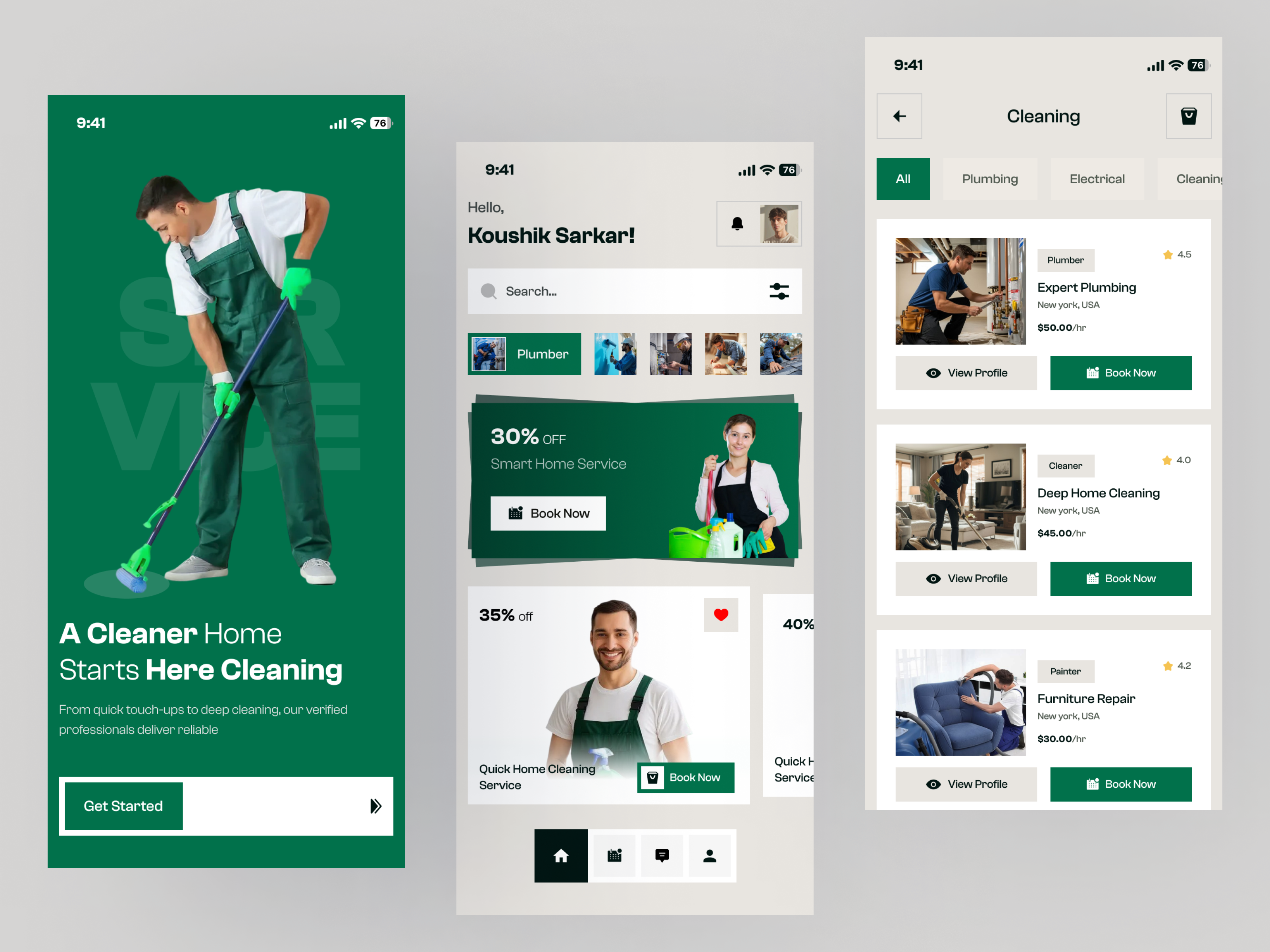 Home Services App – Smart Cleaning & Seamless Booking app app design car service cleaning services design home service home service app mobile mobile app mobile app design mobile ui on demand service repair repairing services service service app service app design ui