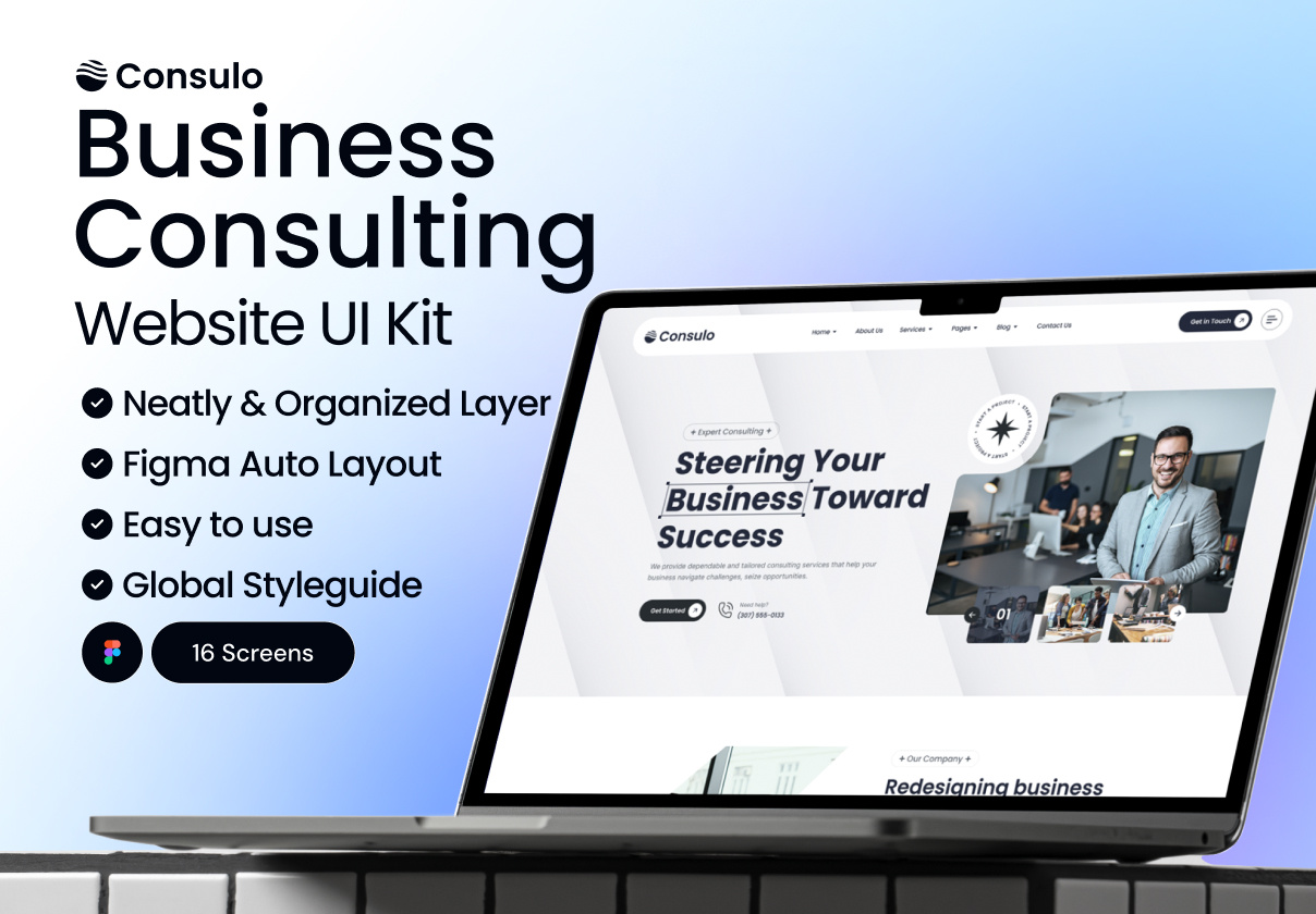 Consulo - Business Consulting Website UI Kit consultancy consulting company consulting firms corporate creative agency creative business creative design creative porfolio digital marketing nextjs 16 react startup technology web designbusiness consultant