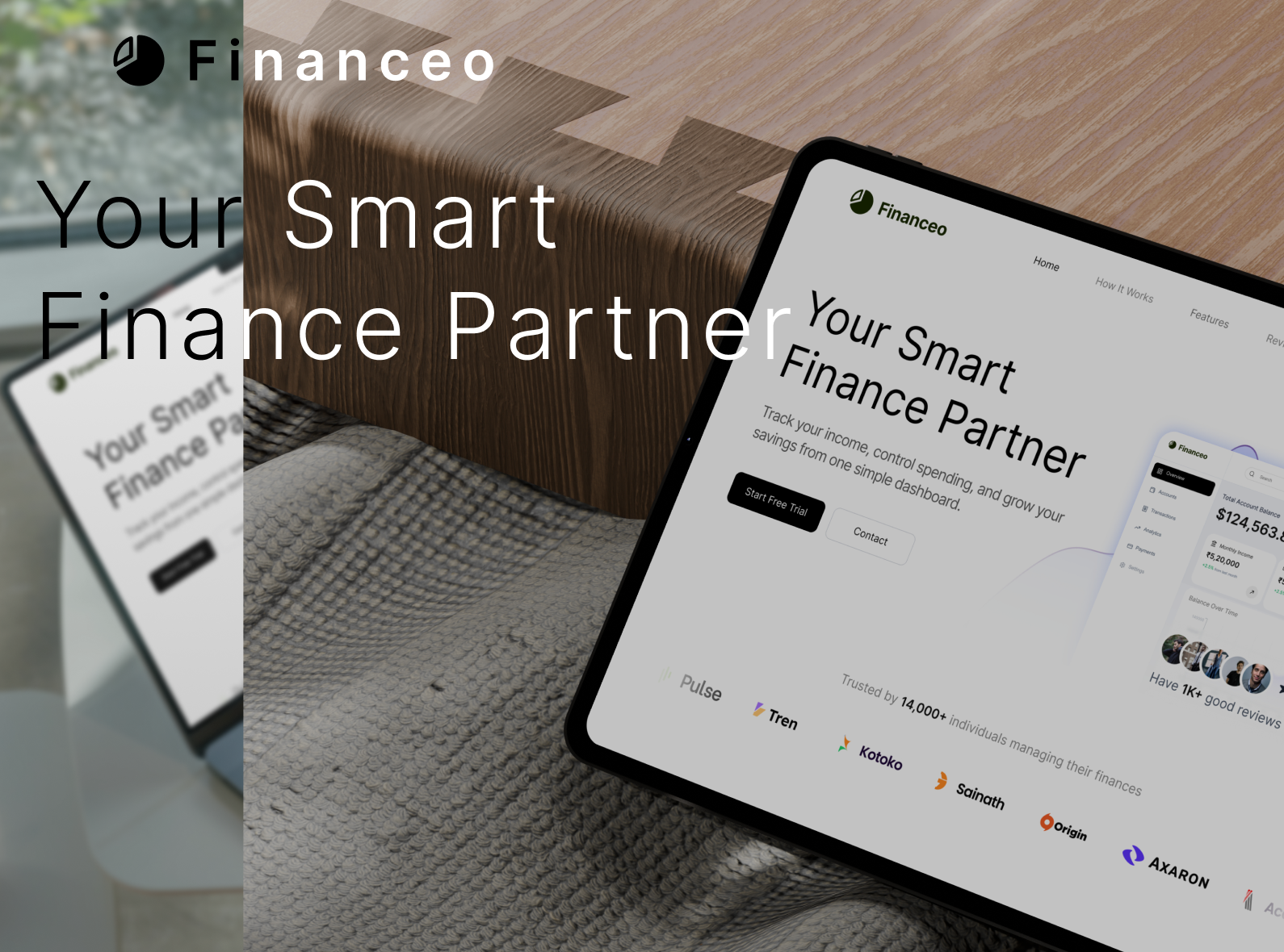 Financeo – Smart Finance Management SaaS Web App UI Design ai powered design clean interface creativedesign dashboard ui data visualization design designinspiration figma finance app design financial management app fintech ux interactive dashboard modern web design money management app product design saas design ui uiux design user centered design web app design