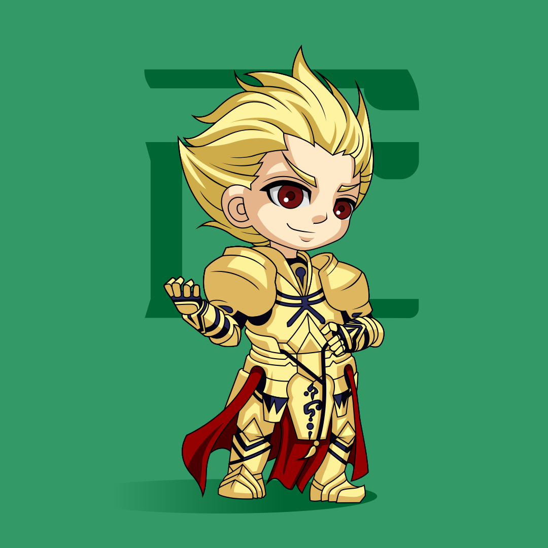 Cartoonized Gilgamesh art characterart characterillustration digital art illustration