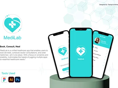MediLab – A Unified Mobile Healthcare App Case Study case study design process figma healthcare app illustration medical app mobile app design ui ui ux design user experience user interface ux case study