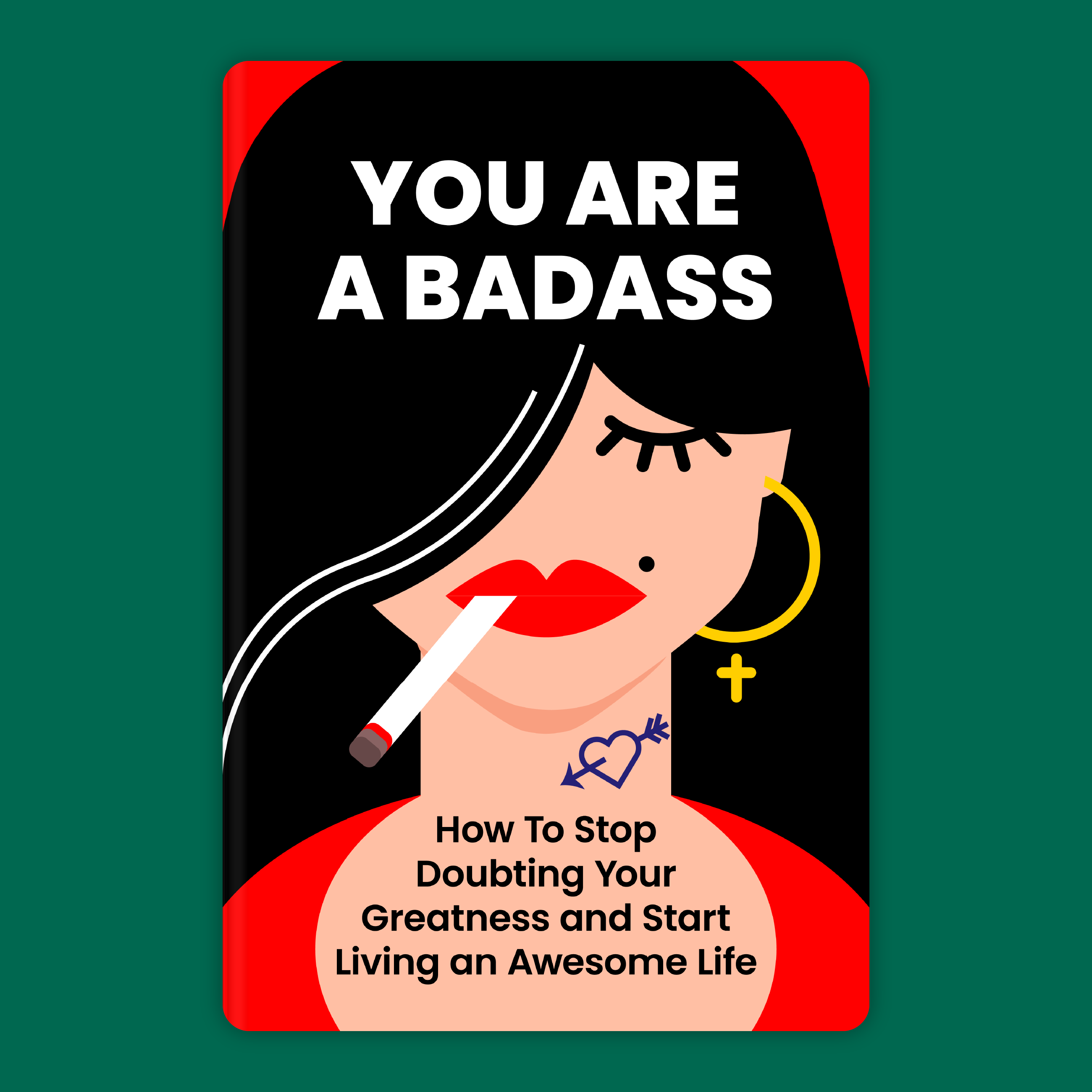 You Are A Badass book cover book cover design digital illustration flat style graphic design illustration vector illustration