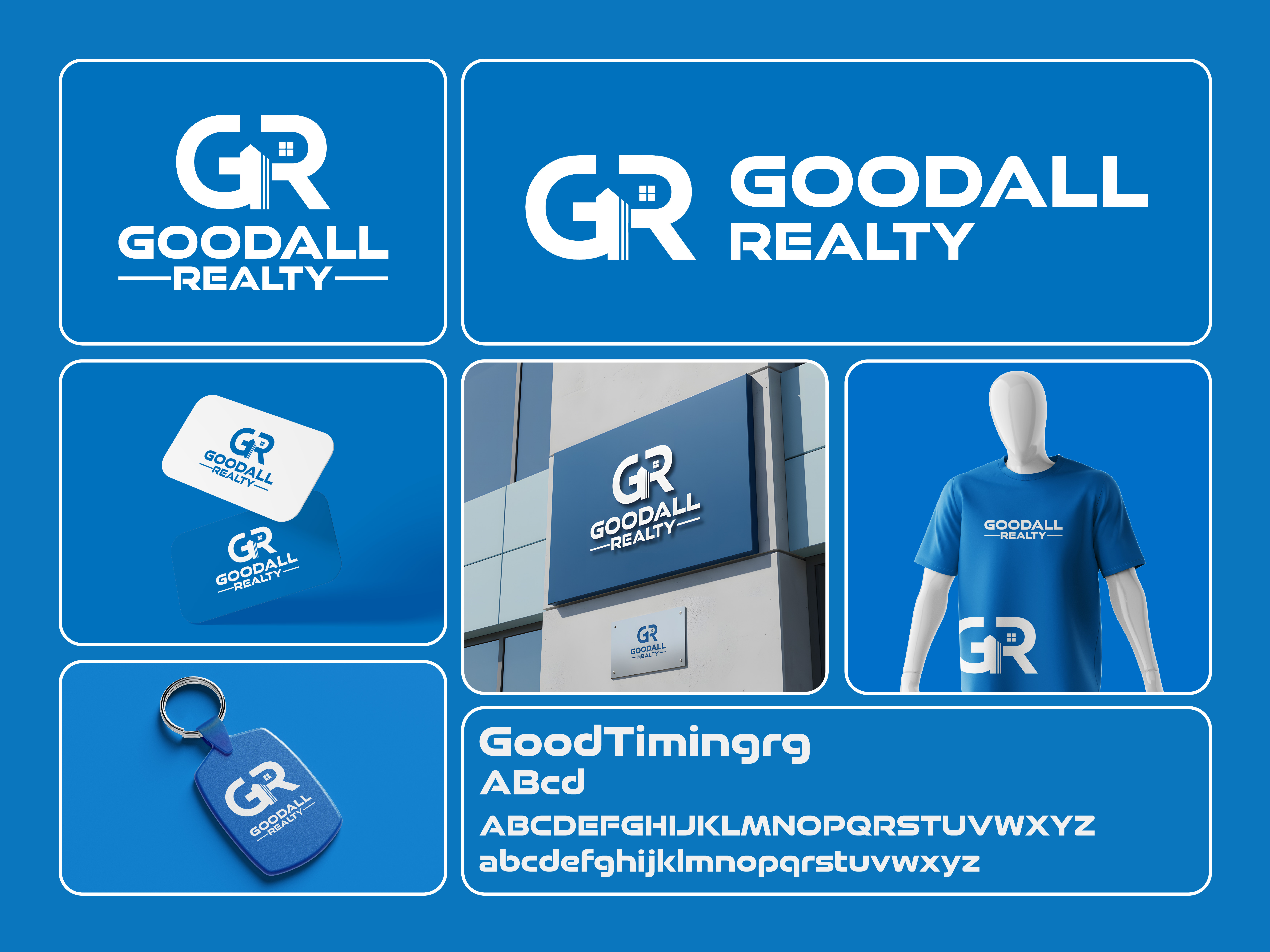 GR Letter Logo Branding — Goodall Realty | Real Estate & Roofing brandkit building logo business branding construction logo gr letter logo gr monogram home logo lettermark logo logo design professional logo property logo real estate logo realty logo roofing logo