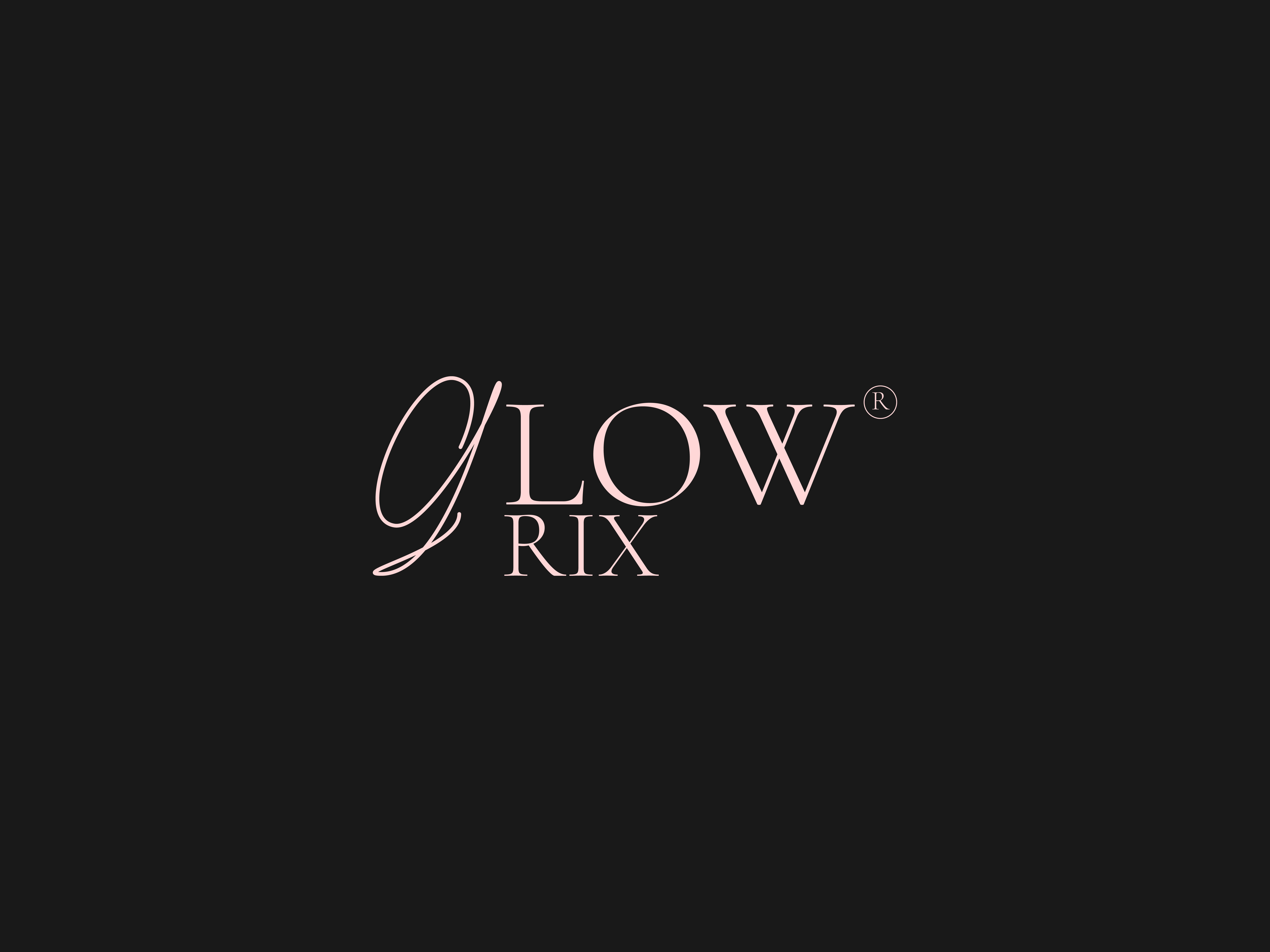 Glow Rix — Premium Skincare Logo Design beauty brand identity branding design fashion female skin care graphic design logo luxury minimal minimalist modern premium logo professional skin care brand design skin care logo skincare vector
