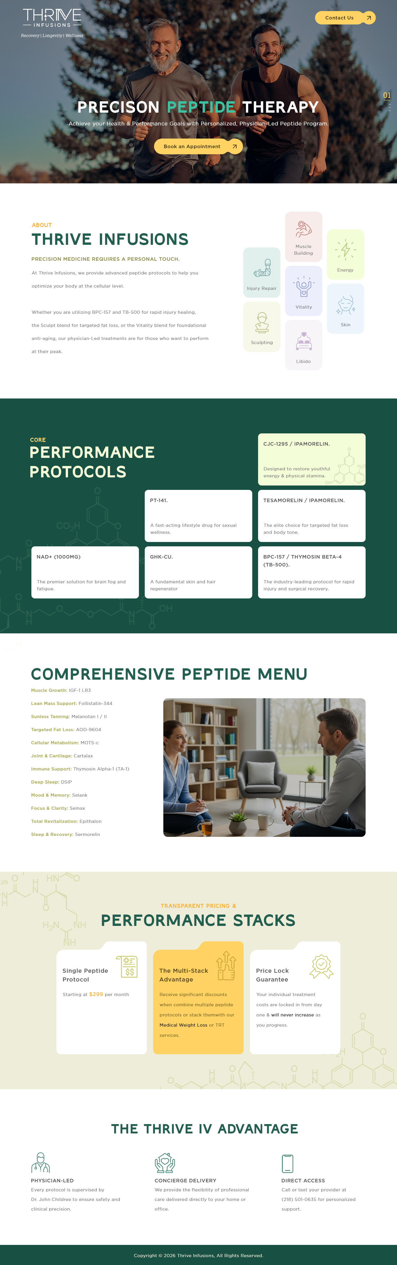 Therapy Website Design health web design peptide therapy therapy website