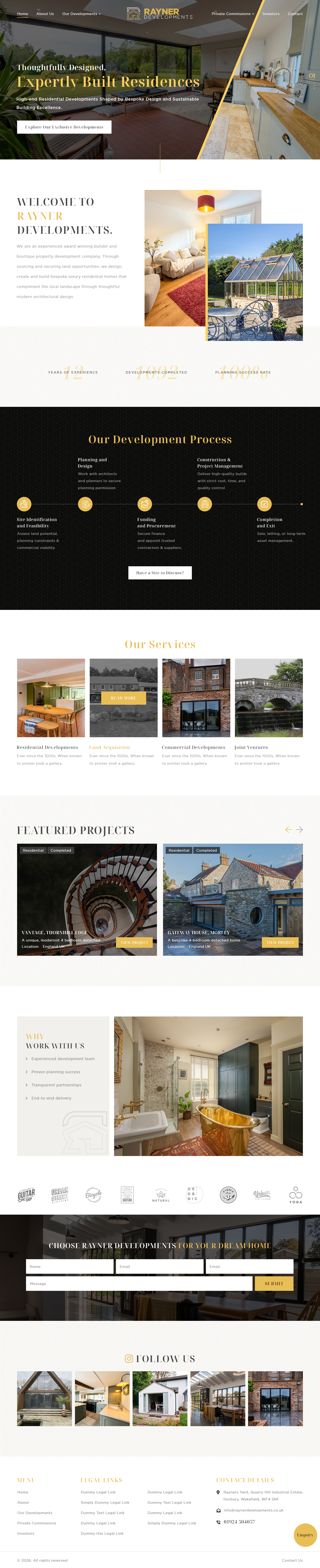 Construction Web Design commercial developments construction website residential developments