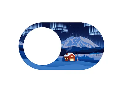 Day / Night Alaska Toggle alaska animation dark mode day day and night graphic design illustration light mode midnight sun night polar night prototyping toggle ui ux