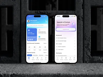 MeTrans - AI translation app ai mobile app design mobile app ui design ux ui design
