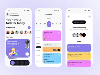 Task Management Mobile App UI | Smart Productivity Experience app design daily planner daily task management mobile mobile app moderndesign productivity app project management schedule app task task app task management task tracker todoapp uiux workflow design