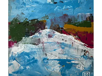 Řeka ...., akryl na plátně, 40 x 40 cm, 2026