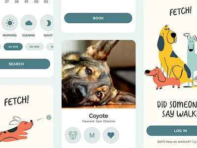 Fetch App Case Study— The fastest way to schedule a walk. branding case study design emma chamberlain empathetic graphic design product design ui ux