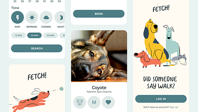 Fetch App Case Study— The fastest way to schedule a walk. branding case study design emma chamberlain empathetic graphic design product design ui ux