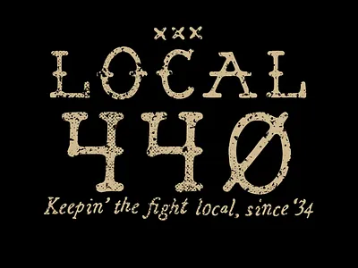 "Keepin' It Local" black brand and identity branding distressed firefighter