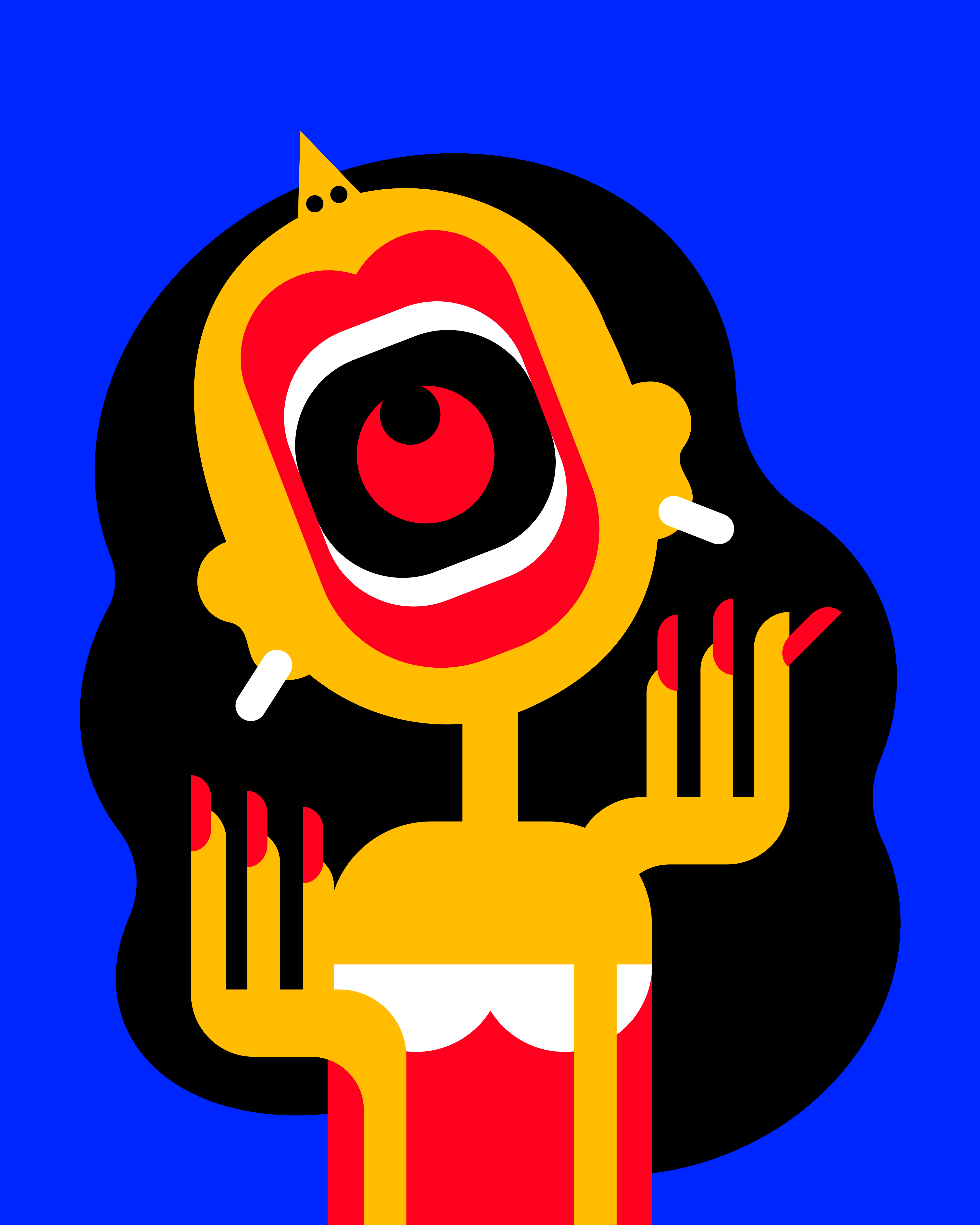 Scream branding character design geometric art graphic design illustration