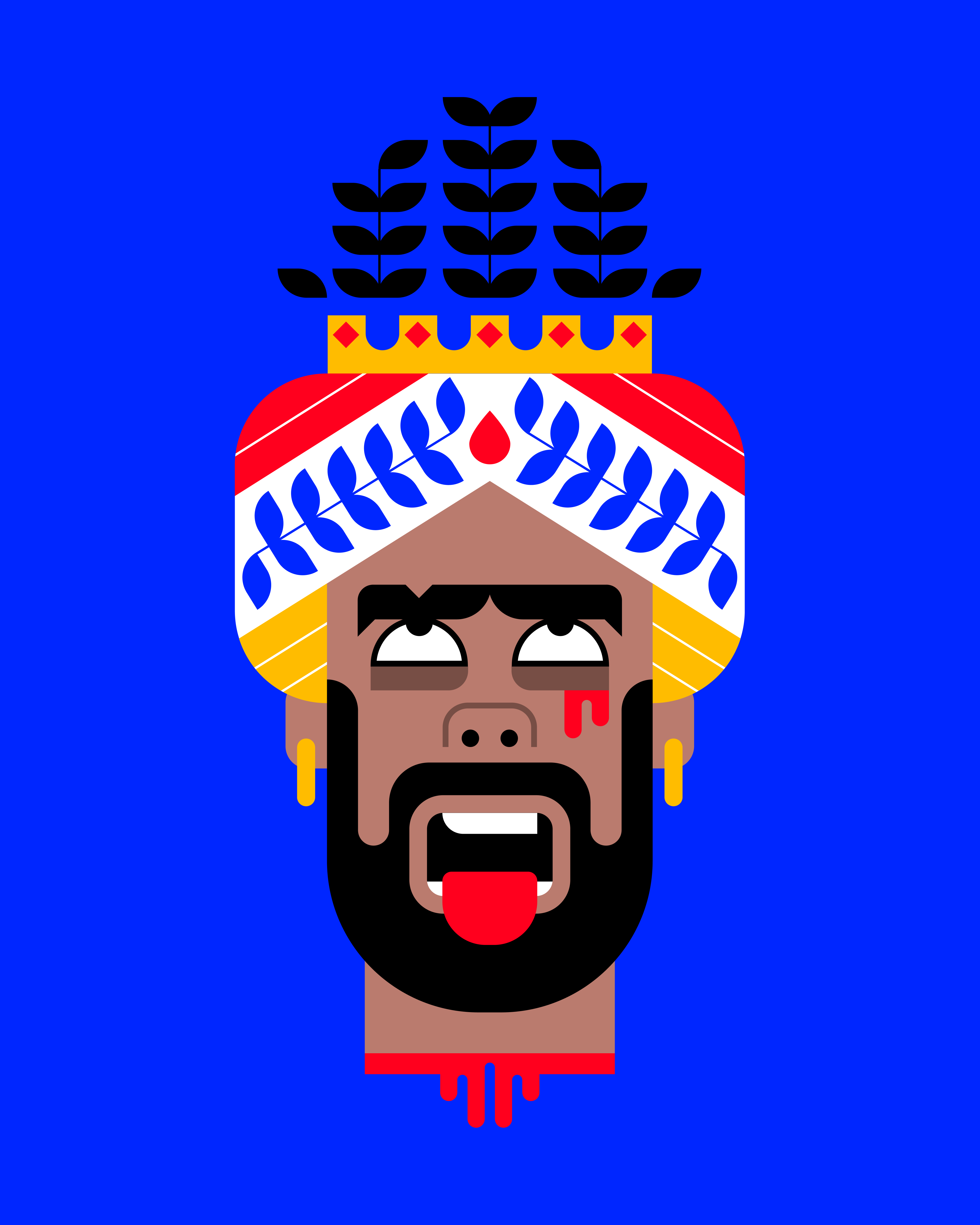 Testa di Moro (Head of a Moor) branding character design design geometric art graphic design illustration vector