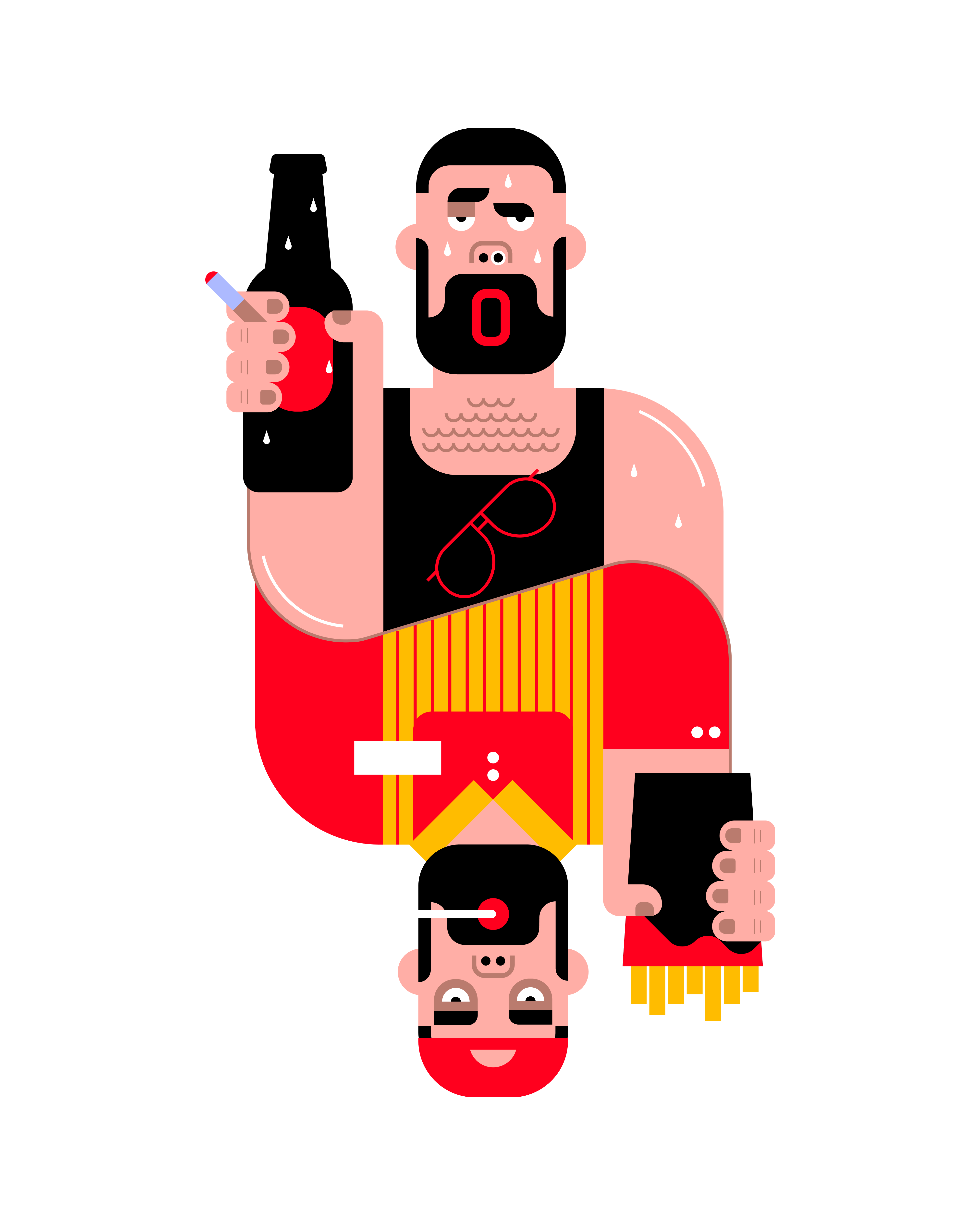 3AM VS 3PM branding character design design geometric art graphic design illustration vector