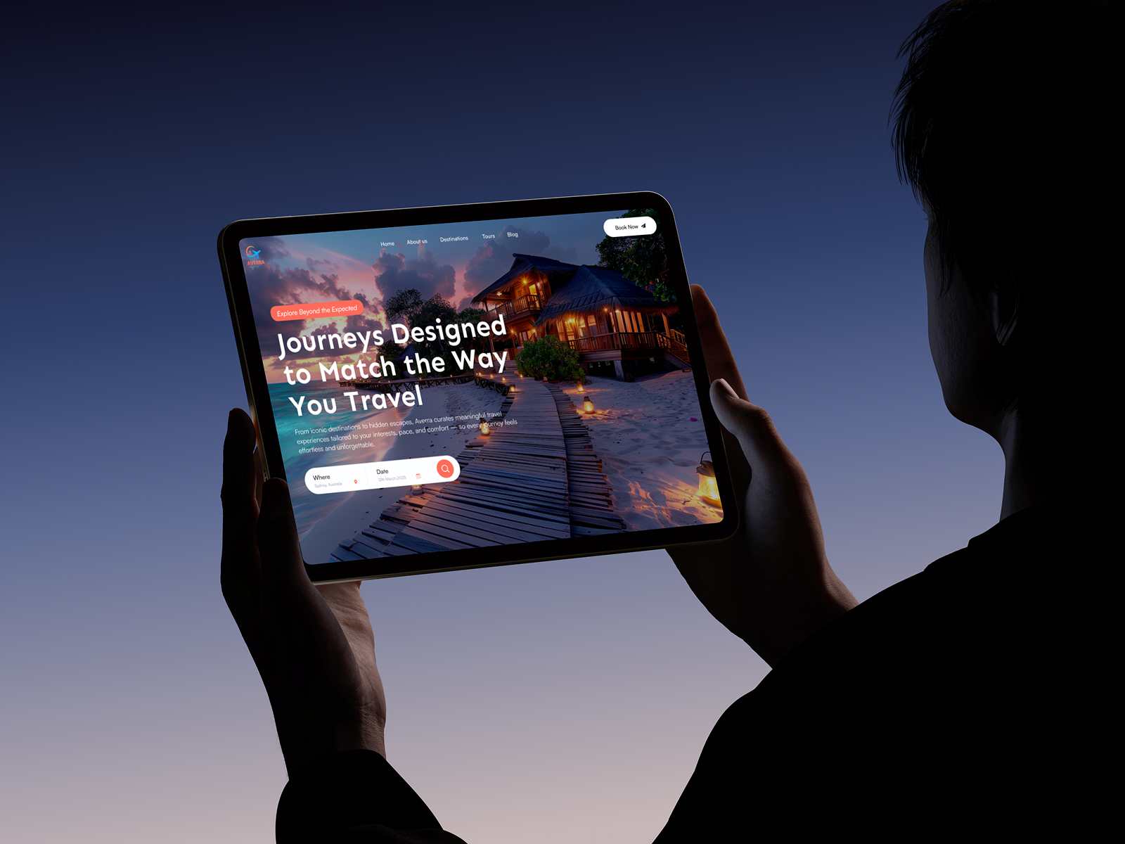 Luxury Travel Agency & Trip Booking Website adventure booking app clean ui design explore hero section holiday kinetic glyph landing page lifestyle modern interface nature tourism travel agency travel website trip planner uiux vacation website website design