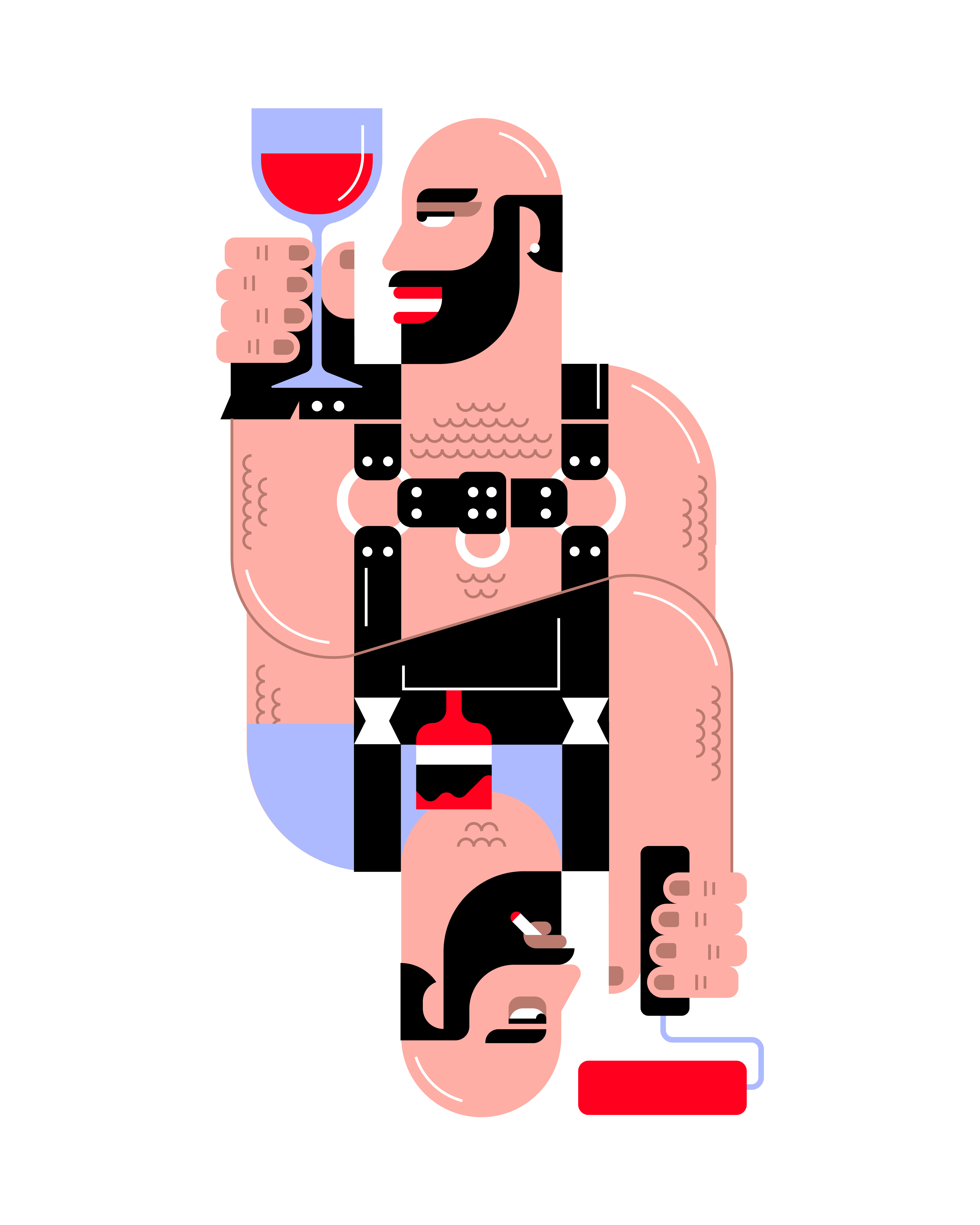 3AM vs 3PM branding character design design geometric art graphic design illustration vector
