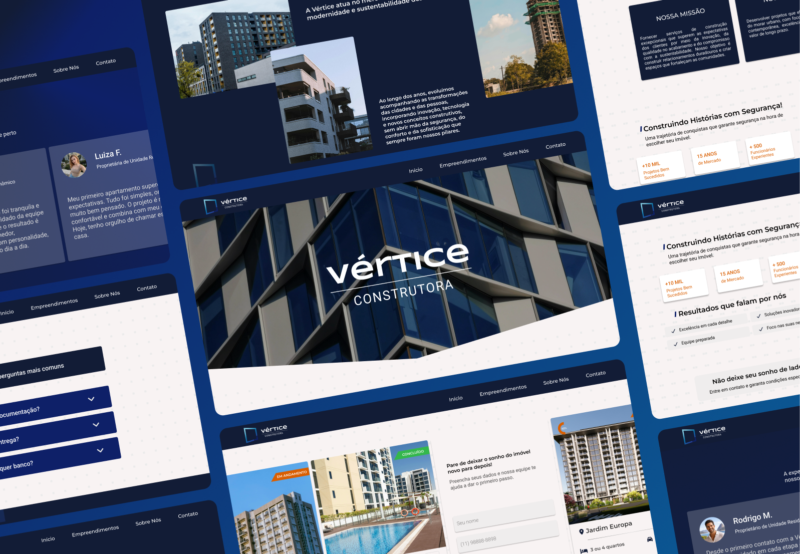 Vértice Construtora Landing Page Design graphic design landingpage ui web design