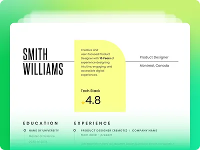 Resume branding clean cover letter cv design cv template design gradient job minimal modern resume ui