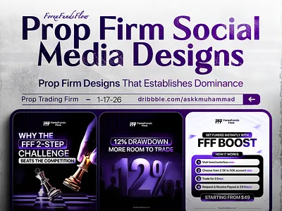 Social Media Posts for Prop Firm - Proprietary Trading Firm banner photoshop firm graphic design instagram post post design poster design posts prop prop firm prop firm design prop firm post prop firm poster proprietary firm proprietary trading firm social media post