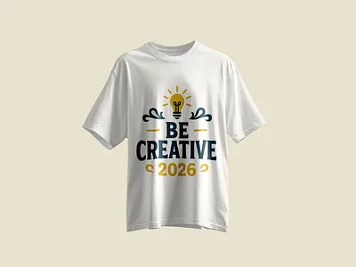 Be Creative t-shirt 2d challenge cloud dancer color of the year creative design dribbble logo pantone t shirt weekly challenge