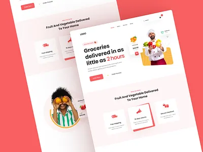 Grocery Food Delivery Website checkout flow clean ui delivery service e commerce website figma design food delivery app grocery app ui grocery delivery website local grocery modern website online grocery responsive web shopping app ui ux design web app design