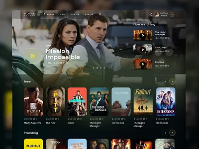 Movie Gather Streaming Platform — UI Exploration cinema movie streaming web
