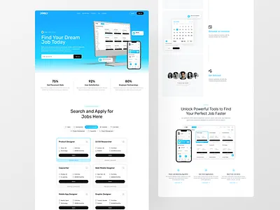 Jobly landing page landing page ui ux web website