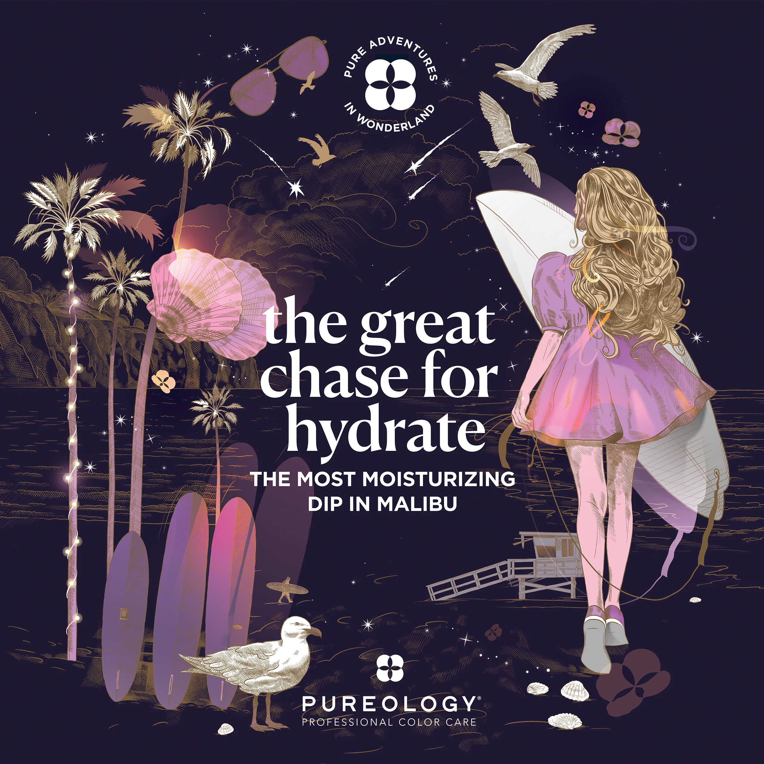 Pure Advantures in Wonderland branding character design flat illus illustration package product art san francisco