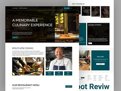 Restaurant Website chef branding clean ui culinary experience dribbble shot figma design fine dining food drink food website hospitality design landing page menu design minimal design modern website premium design restaurant website ui design ux design web ui webflow inspiration website concept