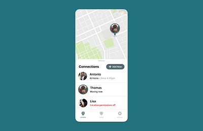 Daily UI :: 020 Location tracker appdesign appui dailyuichallenge development digitaldesign experiencedesign interfacedesign location locationtracker mobile mobiledesign productdesign tracker uichallenge uidesign uiuxdesign userinterface