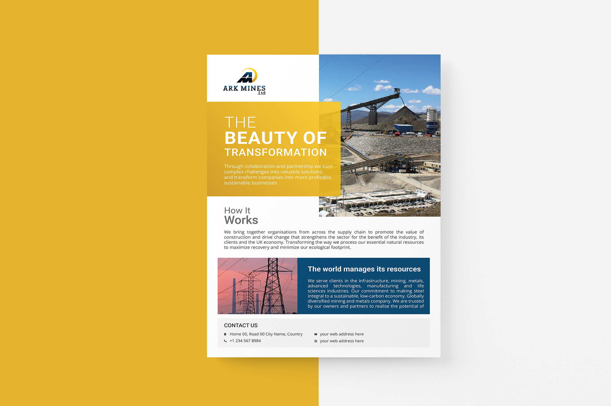 Mining Flyer Design | Eye-Catching Marketing Material ads annual report bifold branding brochure business flyer design company profile corporate flyer design design flyer flyer best design flyer design flyer design ideas flyer design online flyer graphic design graphic design marketing material mining flyer poster template