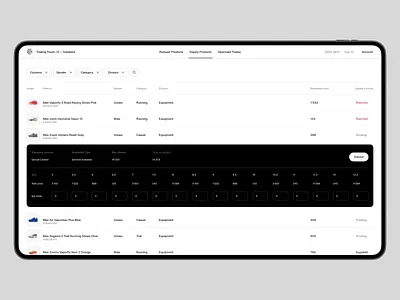 Nike ISO [4] contrast erp internal tool layout product design typography