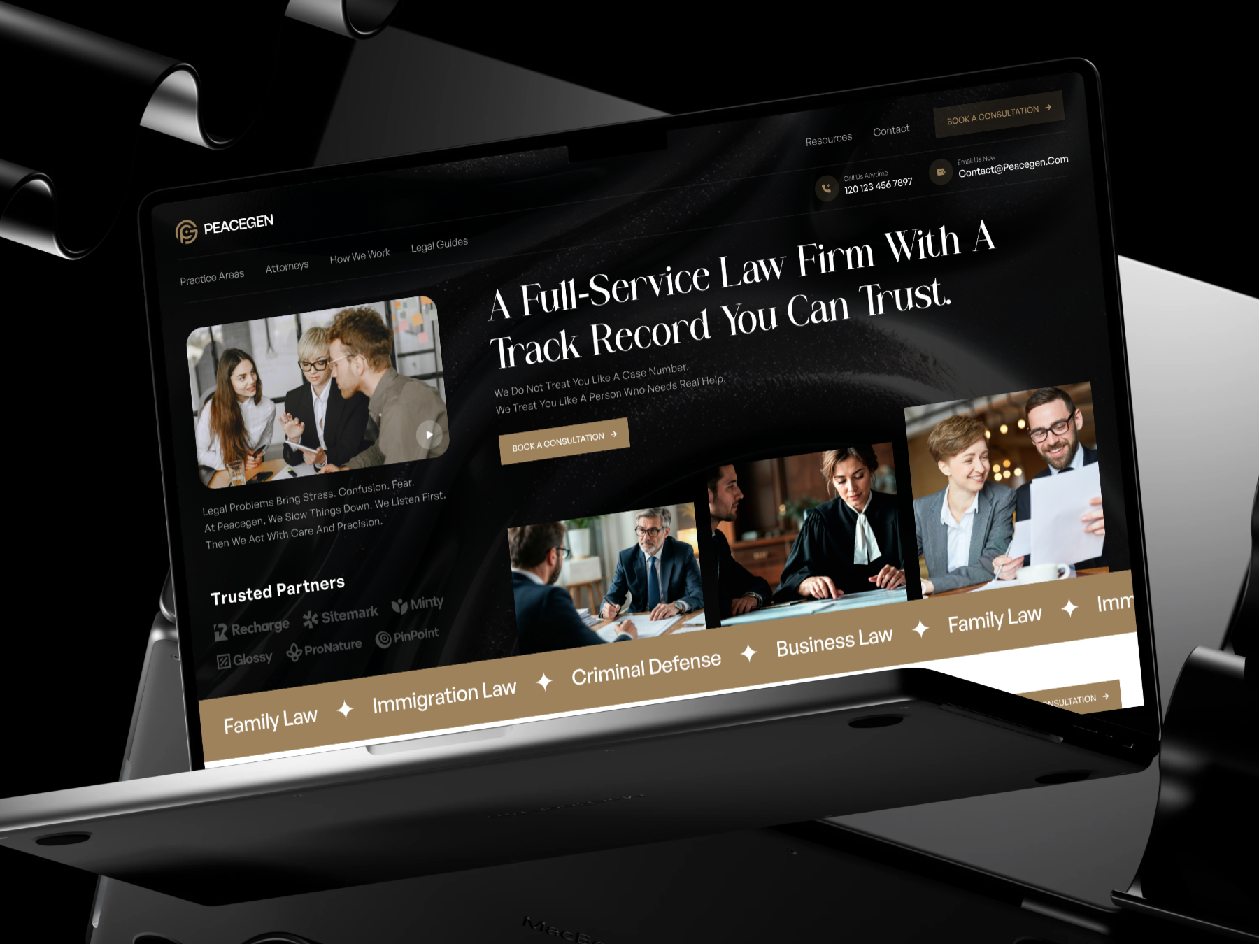 Peacegen — Law Firm Brand Identity & Web Design ⚖️ advocate logo attorney business cards brand identity corporate identity justice branding law firm branding law web design lawyer logo legal identity legal uiux minimalist law modern law firm peacegen premium legal brand professional stationery softvole softvole agency softvole design softvole development uiux design