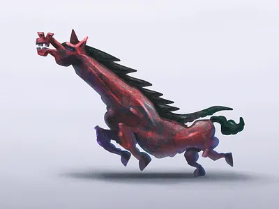 Красный конь, 2020 illustration