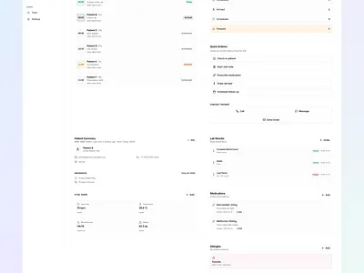 Clinic Dashboard branding clinic dashboard dashboard ui data design illustration patient ui design web design web development