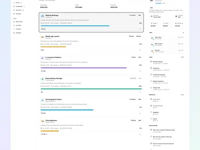 Projects Dashboard branding dashboard dashboard ui design projects ui ui design web design web development